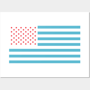 U.S.A. Flag Modified Posters and Art